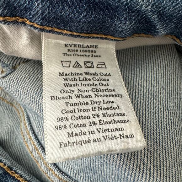 Everlane The Cheeky Blue Medium Wash Denim Women's Ankle Jeans Size 27 - Picture 9 of 11
